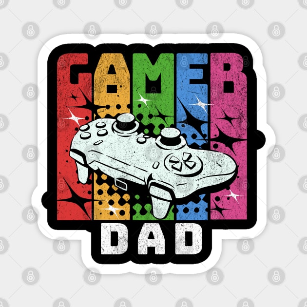Retro Gamer Dad Magnet by HolidayBug