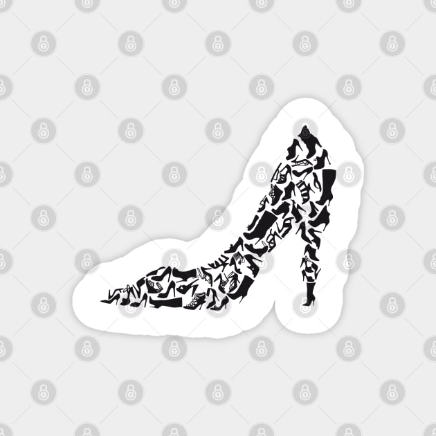 Stiletto with different shoe silhouettes Magnet by beakraus