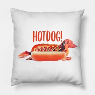 HOTDOG Dachshund Pillow