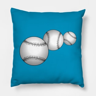 Three Baseballs Pillow