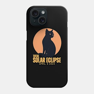 TOTAL SOLAR ECLIPSE 2024 MOON CAT Phone Case