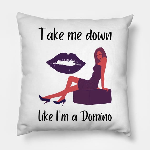 Take Me Down Like I'am a Domino Pillow by Akbar Rosidianto shop