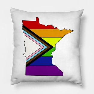 Progress pride flag - Minnesota Pillow