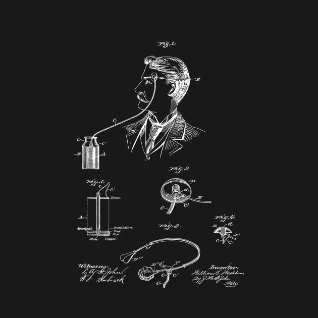 electrotherapeutic device Vintage Patent Hand Drawing by TheYoungDesigns