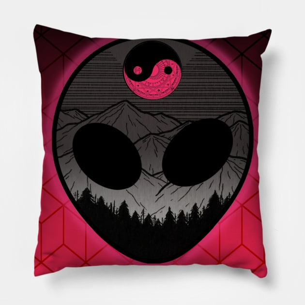 Genesis Streetwear -  Mind Meld Red Pillow by retromegahero