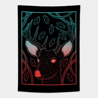 Neon Deer Tapestry