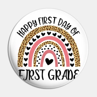 Back To School Rainbow Happy First Day Of First Grade Pin