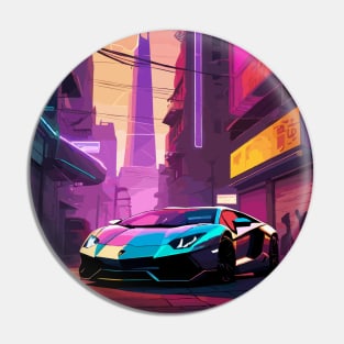 Retro style Hyper Car Pin