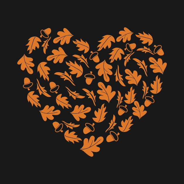 Fall Leaves Heart Autumn by karolynmarie