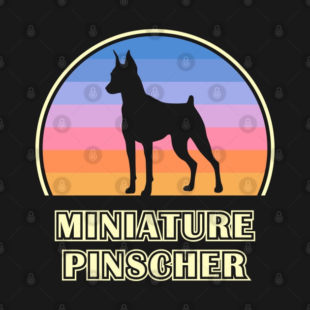 Miniature Pinscher Vintage Sunset Dog by millersye