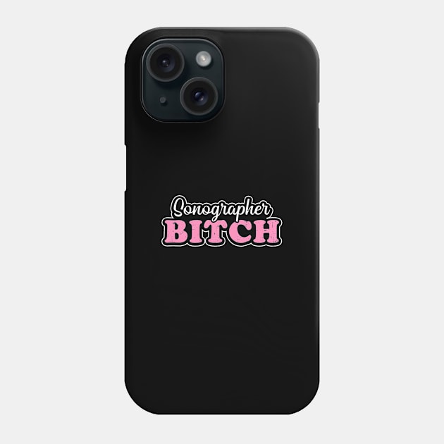 Cardiac Sonographer Shirt | Sonographer Bitch Gift Phone Case by Gawkclothing