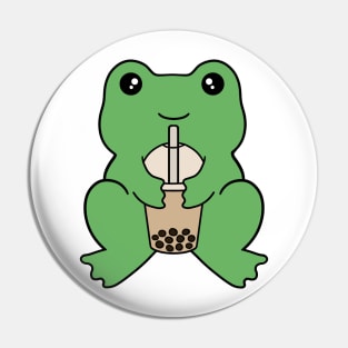 Frog Bubble Tea Pin