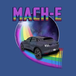 Mach-E Rides the Rainbow Galaxy in Carbonized Grey T-Shirt