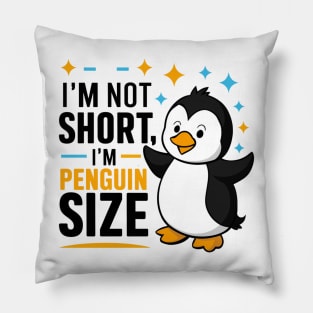 Stand Tall, Penguin Style: Embrace Your Height Pillow