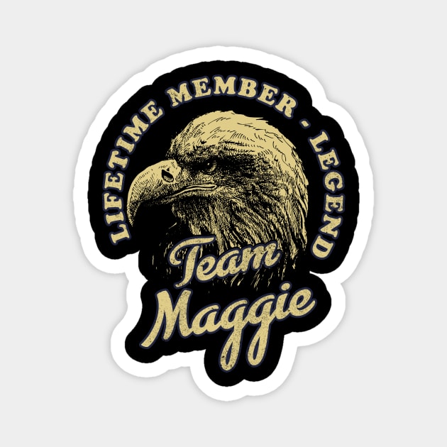 Maggie Name - Lifetime Member Legend - Eagle Magnet by Stacy Peters Art