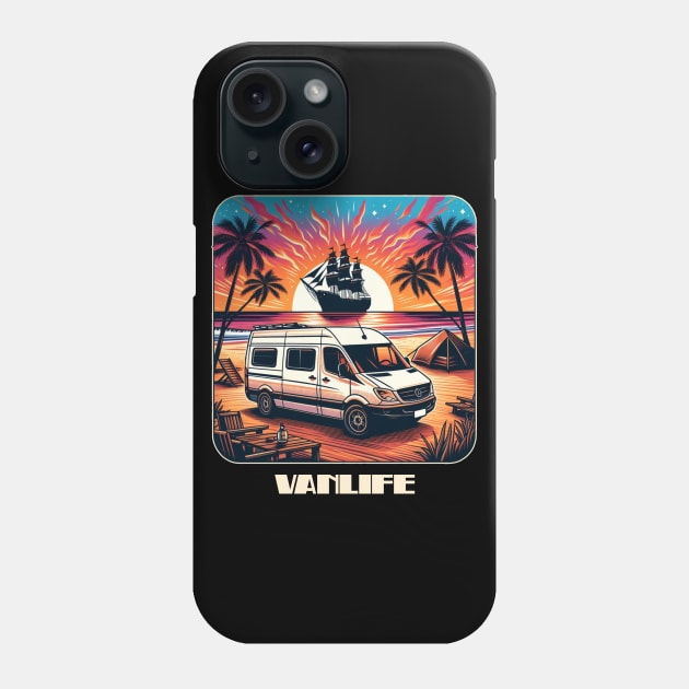 Beach sprinter van camper conversion Phone Case by Tofuvanman