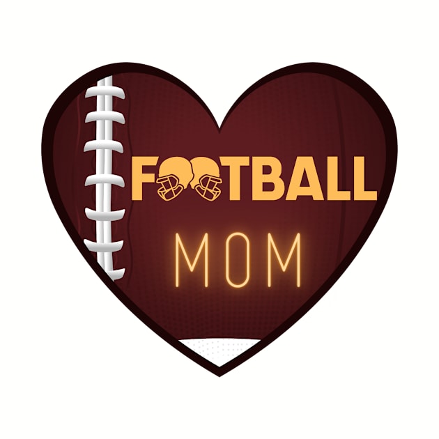 Football Mom by Sport-tees by Marino's