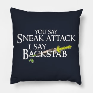 Sneak Attack vs Backstab Pillow