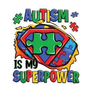 Autism is My Supperhero Apparel Autism Awareness T-Shirt