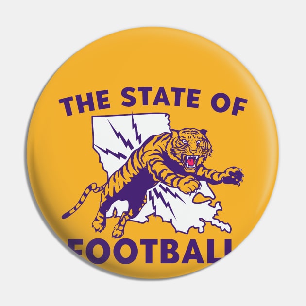 The State of Football // Vintage Tiger Purple and Gold Pin by SLAG_Creative