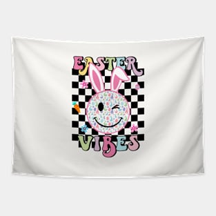 Easter Vibes Smiles Happy Face Bunny Happy Easter Tapestry