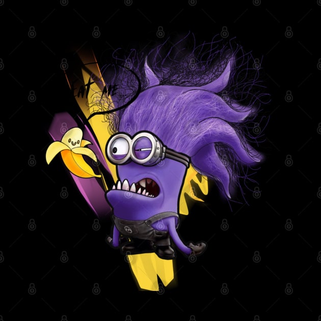 Bad Minion Kevin Eat Me Banana by Print Art Station