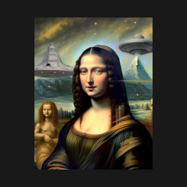 Mona Lisa from space on a space craft for space lovers by OMjan