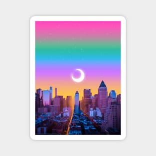 Multi color city Magnet