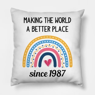 Making The World Better Since 1987 Pillow