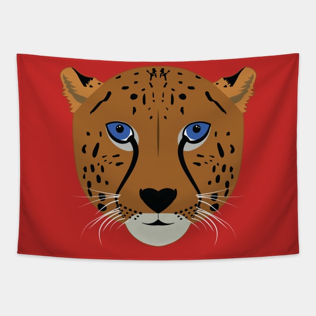 Cheetah face Tapestry by EmarDesign