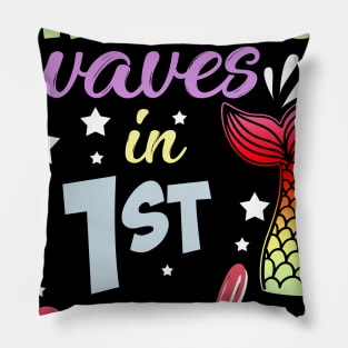 Mermaid Making Waves In 1st Grade Back To School Pillow