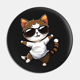 Cat wearing sunglasses cool choco cat Pin