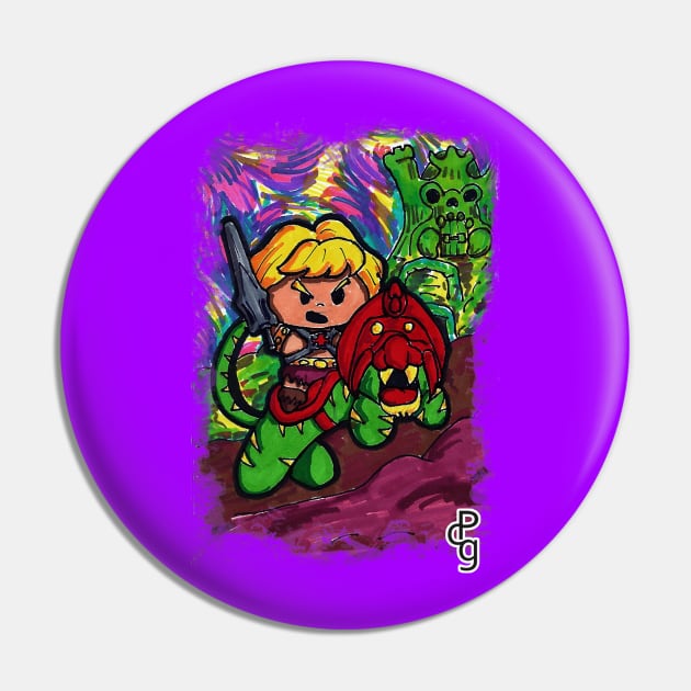 Kawaii He-Man Pin by Sutilmente