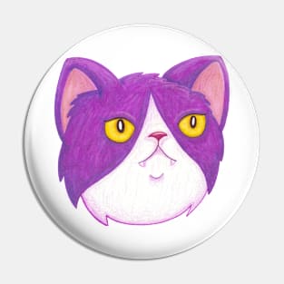 purple cat Pin