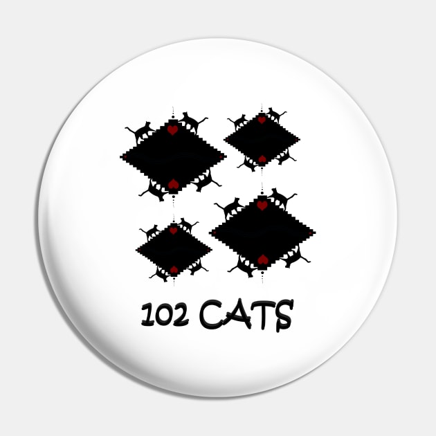 102 Cats Pin by momomoma