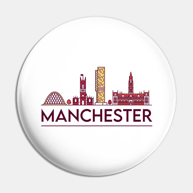Manchester cityscape Pin by SerenityByAlex