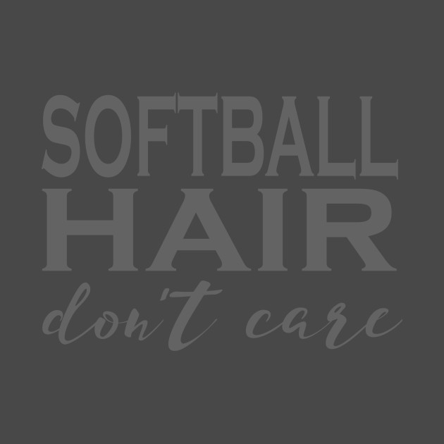 Softball Hair Don't Care Funny Novelty Graphic design - Games - Phone Case