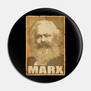 Karl Marx Propaganda Poster Pop Art Pin