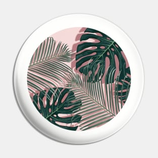 Monstera and Palm Leaves Pin