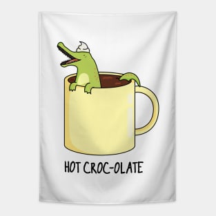 Hot Croc-o-late Cute Crocodile Pun Tapestry