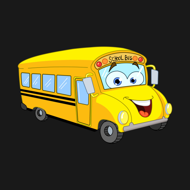 Disover Cartoon School Bus - School Bus - T-Shirt