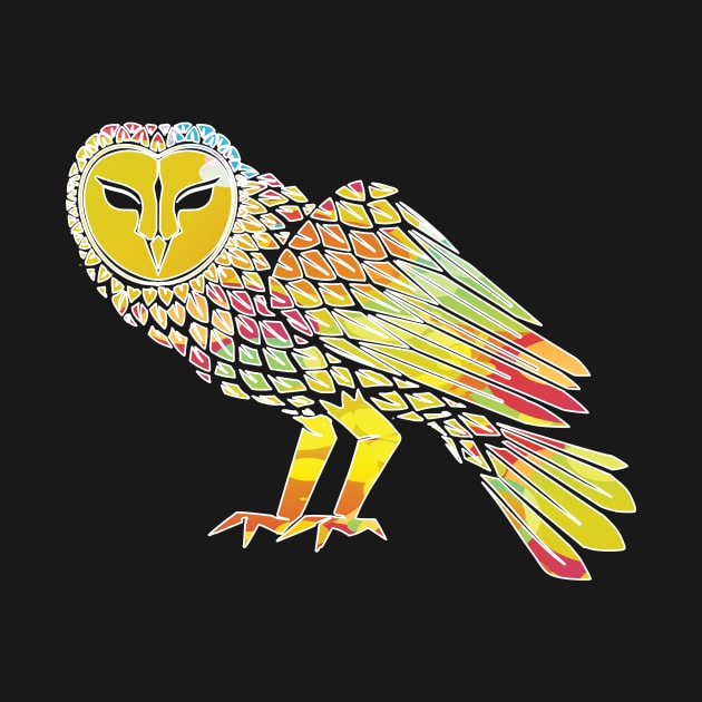 Great owl owl bird t-shirt by thefriendlyone