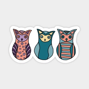 Cute Hand Drawn Owl Design Magnet