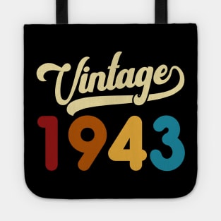 1943 Vintage Gift 77th Birthday Retro Style Tote