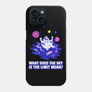 Astronaut swinging on the moon Phone Case