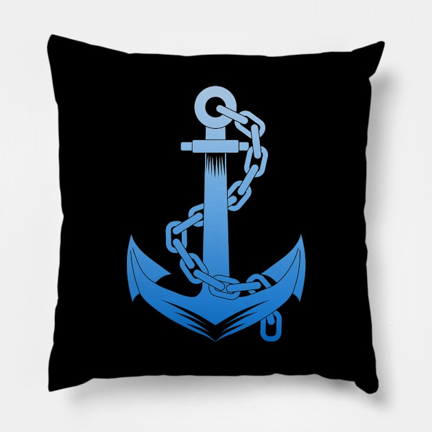 anchor gift idea boat lovers Pillow by HBfunshirts