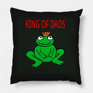 Frog King of Dads Pillow