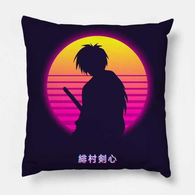 Rurouni Kenshin - Retro Pillow by The Artz