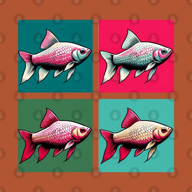 Pop Rosy Barb - Cool Aquarium Fish by PawPopArt