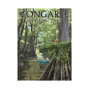 Congaree National Park Us Vintage Hiking Camping Lover T-Shirt